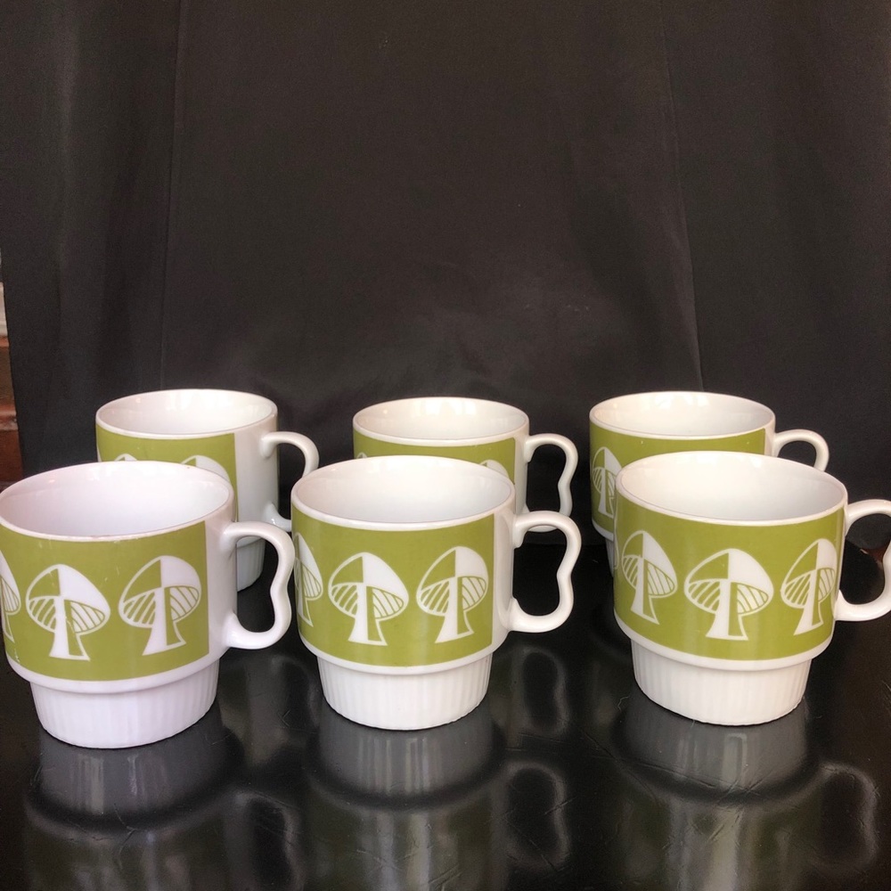 Vintage 70s Japanese Cups (Set of 6)